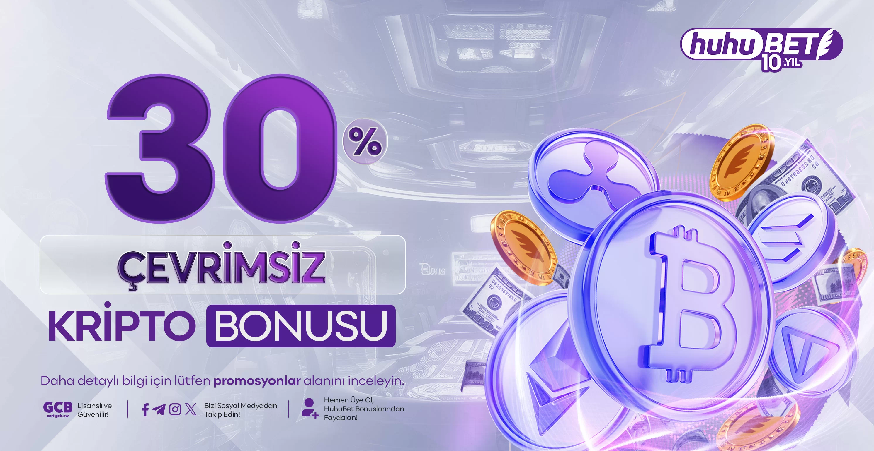 Huhubet çevrimsiz kripto bonusu